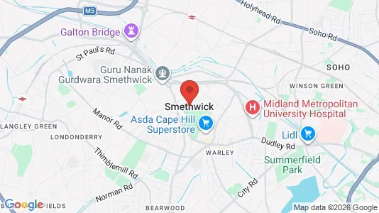 Apartments for rent i Smethwick - West Midlands - kort over placeringen