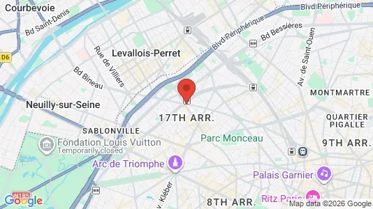 Apartments for rent i Paris 17ème arrondissement - kort over placeringen