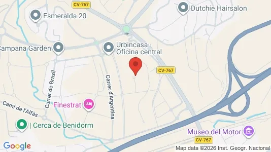Apartments for rent i Finestrat - kort over placeringen