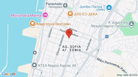 Apartments for rent i Patras - kort over placeringen