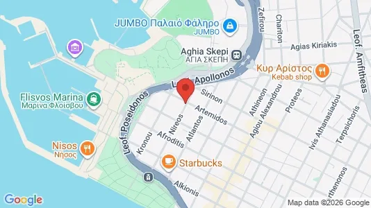 Apartments for rent i Palaio Faliro - kort over placeringen