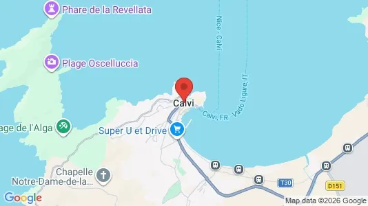 Apartments for rent i Calvi - kort over placeringen