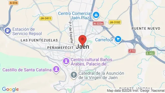 Apartments for rent i Jaén - kort over placeringen