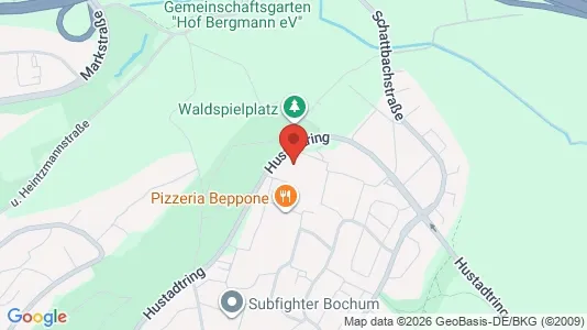 Apartments for rent i Bochum - kort over placeringen