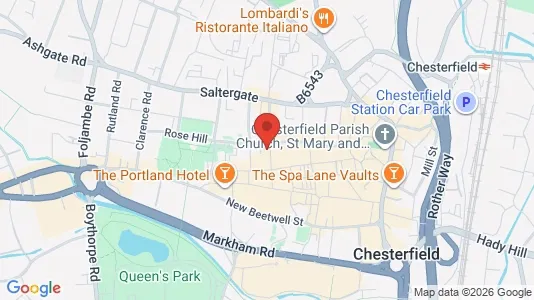 Apartments for rent i Chesterfield - Derbyshire - kort over placeringen
