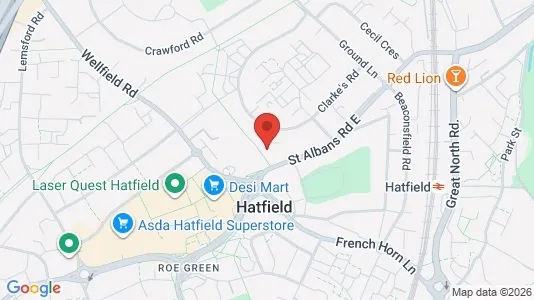 Apartments for rent i Hatfield - Hertfordshire - kort over placeringen