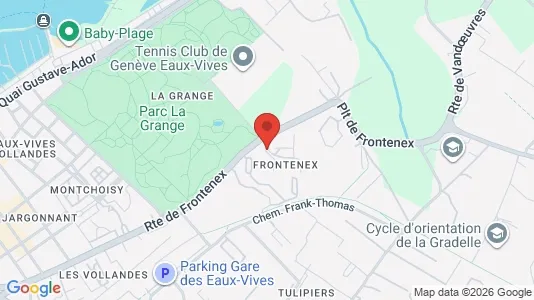 Apartments for rent i Geneva EAUX-VIVES - kort over placeringen