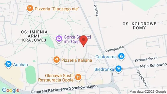 Apartments for rent i Opole - kort over placeringen