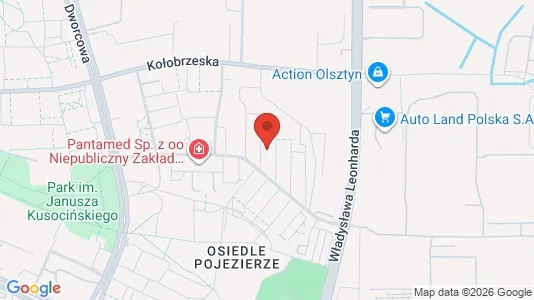 Apartments for rent i Olsztyn - kort over placeringen