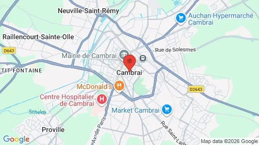 Apartments for rent i Cambrai - kort over placeringen