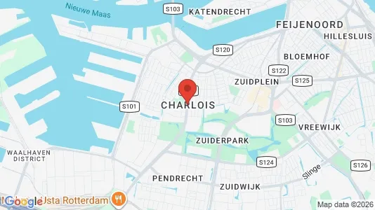 Apartments for rent i Rotterdam Charlois - kort over placeringen