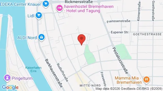 Apartments for rent i Bremerhaven - kort over placeringen