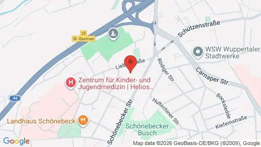 Apartments for rent i Wuppertal - kort over placeringen