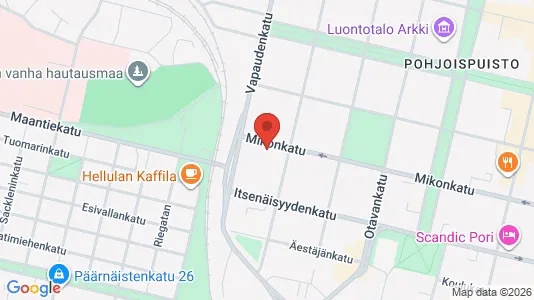 Apartments for rent i Pori - kort over placeringen