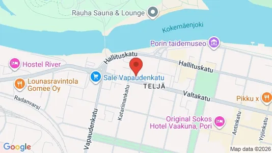 Apartments for rent i Pori - kort over placeringen