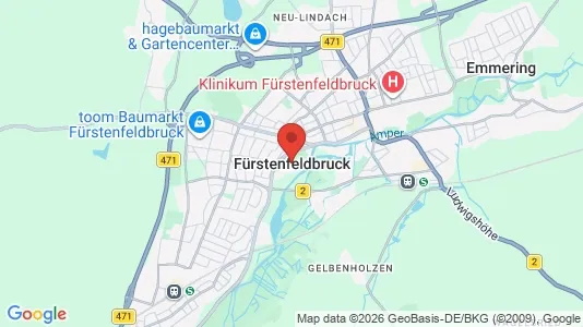 Apartments for rent i Fürstenfeldbruck - kort over placeringen