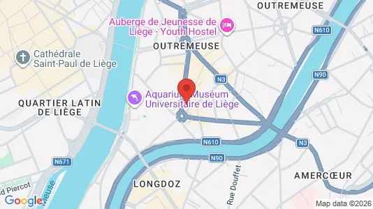 Apartments for rent i Luik - kort over placeringen