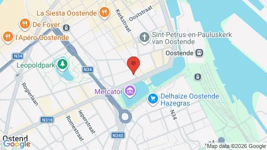 Apartments for rent i Oostende - kort over placeringen