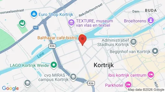 Apartments for rent i Kortrijk - kort over placeringen