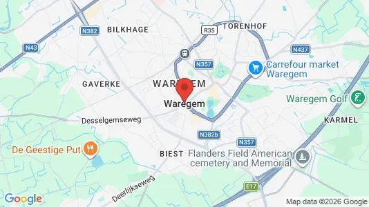 Apartments for rent i Waregem - kort over placeringen