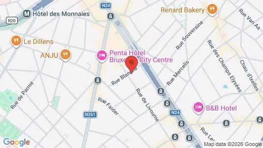 Apartments for rent i Brussels Elsene - kort over placeringen