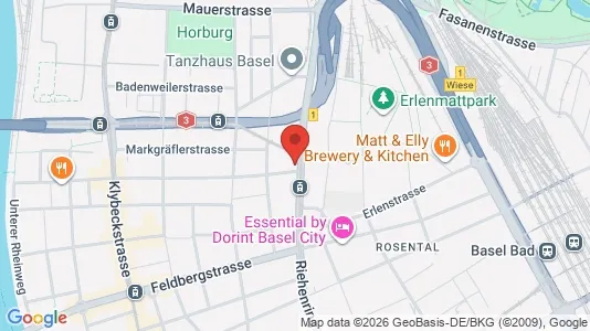 Apartments for rent i Basel-Stadt - kort over placeringen