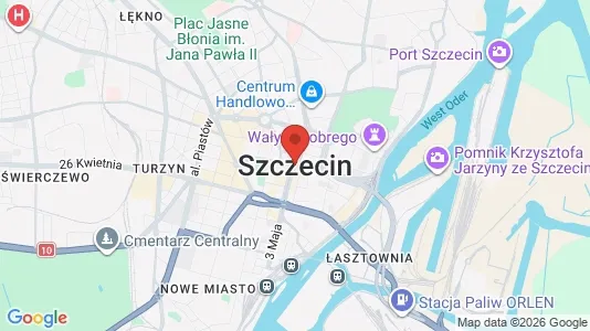 Apartments for rent i Szczecin - kort over placeringen