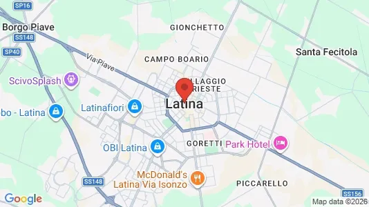 Apartments for rent i Latina - kort over placeringen