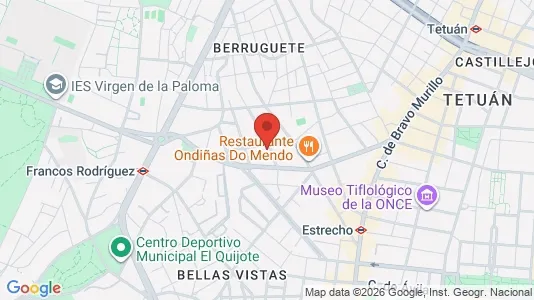 Apartments for rent i Madrid Tetuán - kort over placeringen