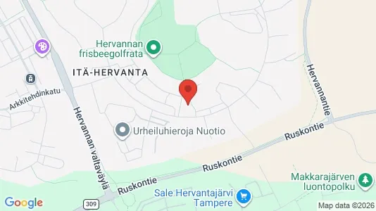 Rooms for rent i Tampere Kaakkoinen - kort over placeringen
