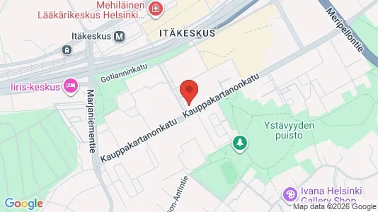 Rooms for rent i Helsinki Itäinen - kort over placeringen