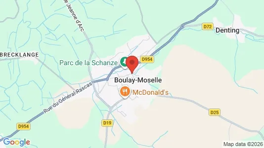 Apartments for rent i Forbach-Boulay-Moselle - kort over placeringen