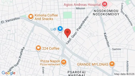 Apartments for rent i Patras - kort over placeringen