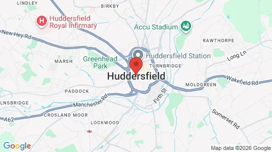 Houses for rent i Huddersfield - West Yorkshire - kort over placeringen