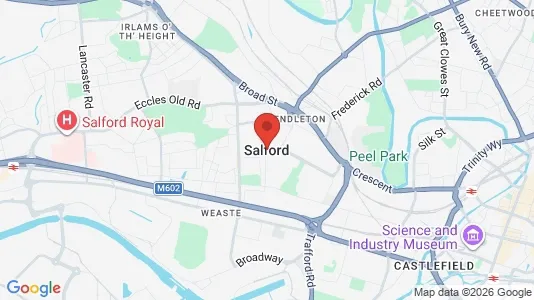 Houses for rent i Salford - Lancashire - kort over placeringen
