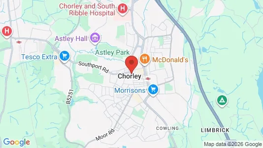 Houses for rent i Chorley - Lancashire - kort over placeringen