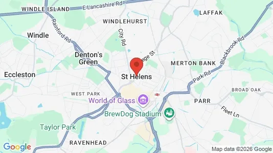 Houses for rent i St. helens - Merseyside - kort over placeringen