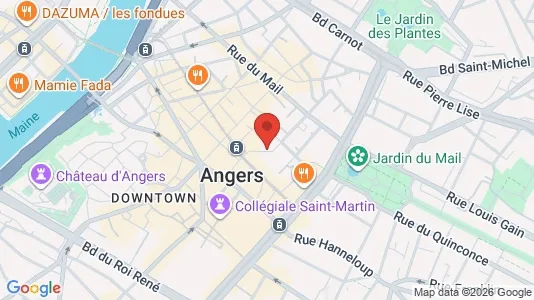 Apartments for rent i Angers - kort over placeringen