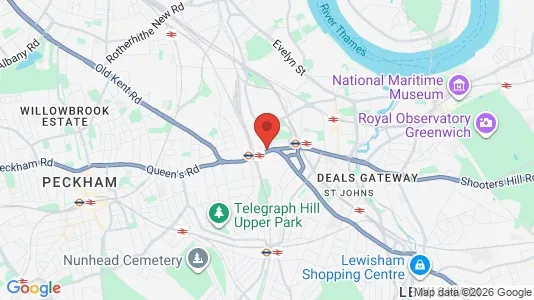 Apartments for rent i London SE14 - kort over placeringen