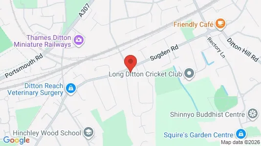 Rooms for rent i Thames Ditton - Surrey - kort over placeringen