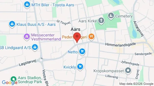 Apartments for rent i Aars - kort over placeringen