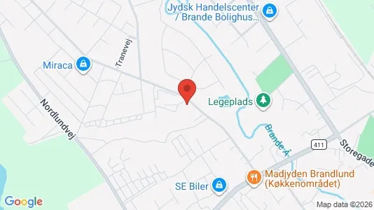 Apartments for rent i Brande - kort over placeringen