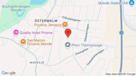 Apartments for rent i Skövde - kort over placeringen