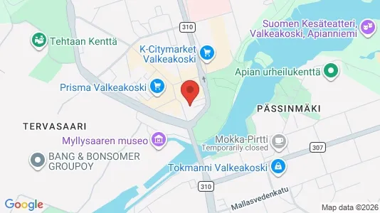 Apartments for rent i Valkeakoski - kort over placeringen