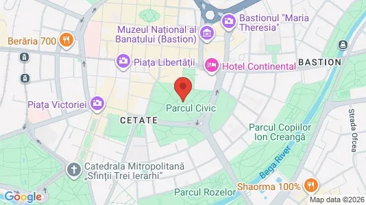 Apartments for rent i Timişoara - kort over placeringen