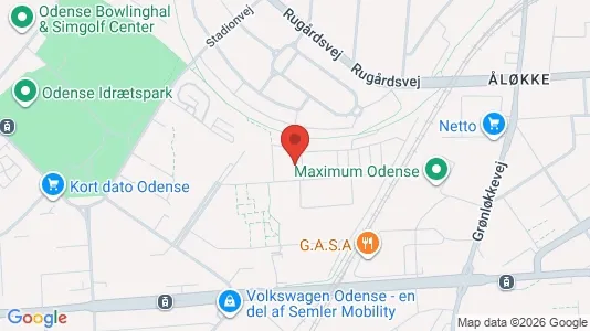 Apartments for rent i Odense V - kort over placeringen