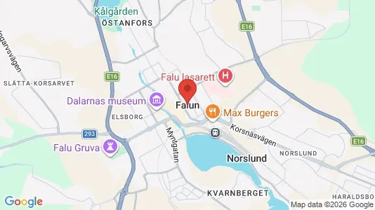 Apartments for rent i Falun - kort over placeringen