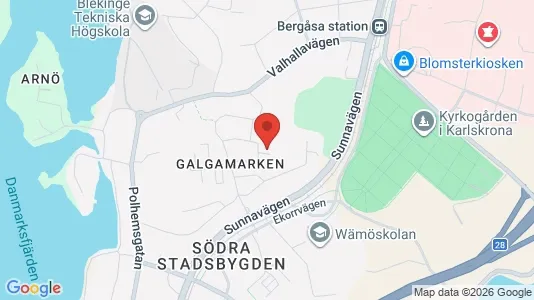 Apartments for rent i Karlskrona - kort over placeringen