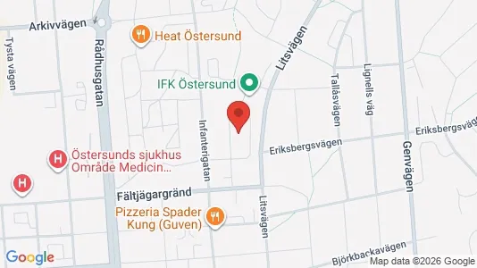 Apartments for rent i Östersund - kort over placeringen