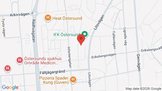 Apartments for rent i Östersund - kort over placeringen
